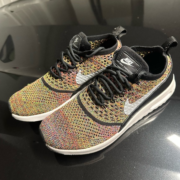 Nike Air Max Thea Ultra FLYKNIT Rainbow Running Shoe 881175-600 Women Size 8.5 - Picture 1 of 9